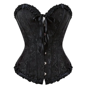 <span class=keywords><strong>Corsetto</strong></span> Sexy da Donna in Jacquard, <span class=keywords><strong>Taglie</strong></span> <span class=keywords><strong>Forti</strong></span>, Stile Vintage Floreale con Fibbia, Modellante per la Vita, Bustier Overbust - Product Image 4