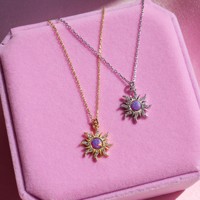 Parure de bijoux fantaisie en zircon, opale et diamant, collier pendentif soleil, boucles d'oreilles et bague pour femme
