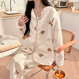 <span class=keywords><strong>Pijama</strong></span> de Maternidad Posparto de Algodón Transpirable de Alta Calidad para Otoño <span class=keywords><strong>Invierno</strong></span>, Ropa de Casa Cómoda, Holgada y Gruesa para <span class=keywords><strong>Lactancia</strong></span> al por Mayor - Product Image 6