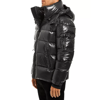 Veste d'hiver rembourrée en duvet imperméable, légère et surdimensionnée, avec design et logo personnalisés en impression puff, pour homme.
