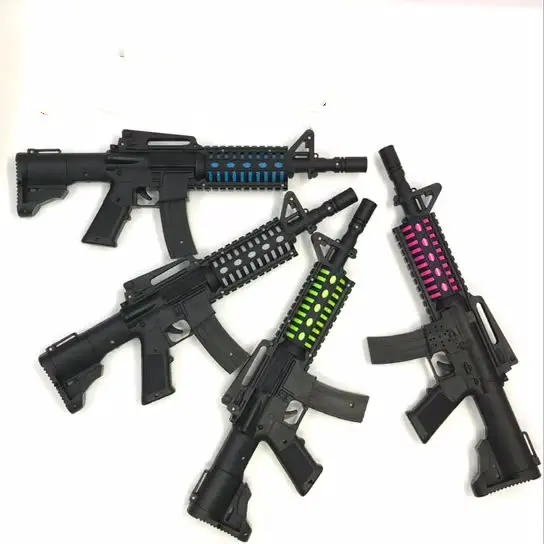 Pistolet mitrailleur lumière rougeoyante bon marché fusil musical en plastique pistolet jouet sniper électrique