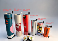 Tube d'emballage pour sushis avec impression personnalisée, biodégradable et recyclable, pour conteneur de sushis pop-up