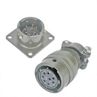 Câble d'alimentation circulaire MIL 26482, 12 coques, 5 broches, mâle-femelle, connecteur assemblé, prise à bride carrée MS3116