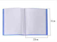 Classeur en plastique transparent imperméable A4 10/20/30/40/60/80/100 pour documents, fournitures de papeterie, bureau