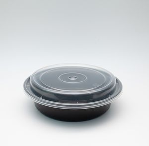 Vente en gros Hacamy Conteneur à déjeuner jetable en PP pour micro-ondes Boîtes de rangement en plastique transparent noir Bacs pour plats à emporter - Product Image 1