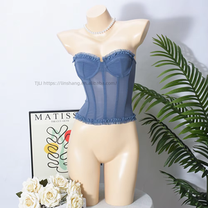 Bustier sexy en dentelle avec gel sculptant, dos nu, transparent, pour femme, style mode - Product Image 5