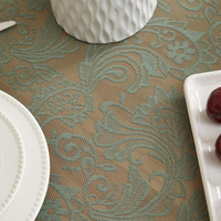 Nappe de table tissée en dentelle florale de luxe nordique, antidérapante, anti-huile, résistante à la chaleur, écologique, personnalisable pour fêtes, mariages et banquets
