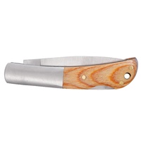 Léger point de chute étroit lame traversin brun Pakkawood poignée lanière trou serrure arrière petite taille couteau de poche pour la Promotion