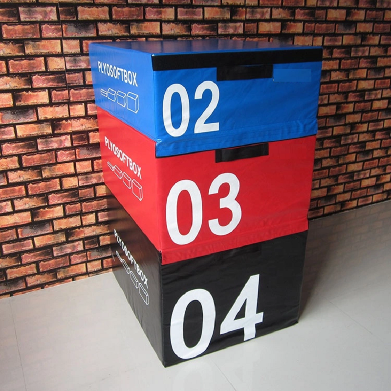 Gym Used PU Leather Jump Box Soft Foam Jump Plyo Box