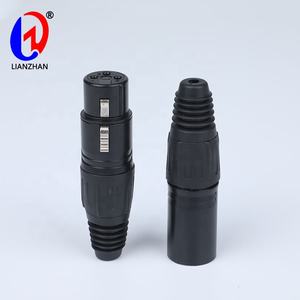 Connecteur XLR mâle/femelle 3 broches LIANZHAN NC3FX-B <span class=keywords><strong>NC3MX</strong></span>-B, placage nickel, verrouillage à loquet pour extrémité de câble de microphone - Product Image 3