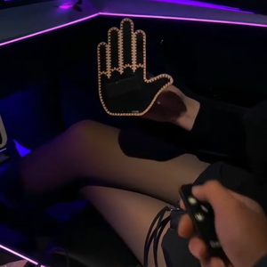 PUERXIN nouveau RC indicateur frein voiture lumières doigt moyen accessoire intérieur fête lampe décorative comique Auto conduite lumières - Product Image 2