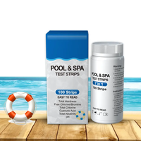 Bandelettes de test d'eau de piscine 7 en 1, testent la dureté totale, le chlore libre, le chlore total, l'acide cyanurique, le TA et le pH pour piscine et spa