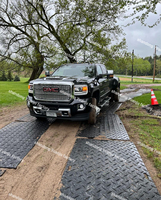 Tapis de protection du sol en HDPE 2,4x1,2m pour l'entretien des arbres, tapis de support pour grue, tapis routiers