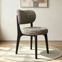 Chaise de salle à manger nordique en bois massif, design moderne et minimaliste, dossier de créateur, chaise de restaurant de luxe léger, chaise en coton et lin