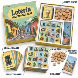 Juego <span class=keywords><strong>de</strong></span> Cartas Educativo Personalizado Tipo Lotería (Bingo Mexicano) para 2-6 Jugadores, Barrio <span class=keywords><strong>De</strong></span> Hoy, Componentes Reciclables y Reutilizables - Product Image 3