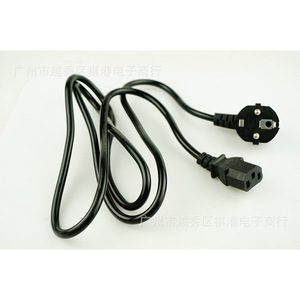 Cable de alimentación europeo estándar de 3 pines, 1.5m, 0.75mm, con enchufe de plástico para extractor de humo - Product Image 4