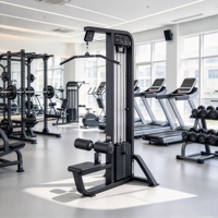 Machine de tirage dorsal à câble sélectionnable avec barre dorsale pour l'entraînement du dos et des lombaires, en acier robuste pour la salle de sport et la maison