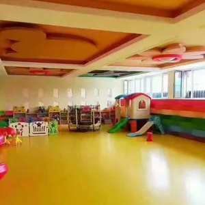学校新产品地毯底层乙烯基软地板的 PVC 地板抗菌防滑幼儿园