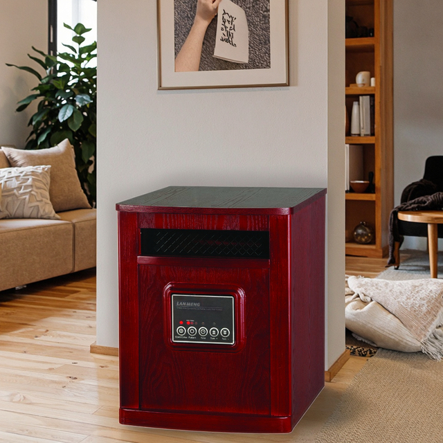Electrical Quartz Heater 1500W 5120BTU Remote Controlled Portable Overheat Protection Plastic Freestanding LM-M15Q03