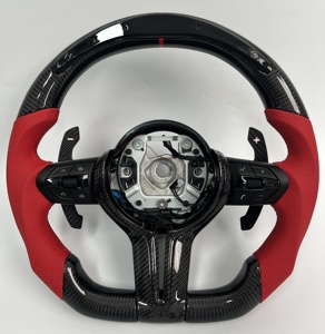 Volante de Cuero y Fibra de Carbono al por Mayor para <span class=keywords><strong>BMW</strong></span> F10 F20 M3 M5 X4 F30 F32 F33 F34 F35 X3 F25 X1 X5 F36 F80 - Product Image 1