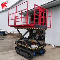 Plateforme élévatrice hydraulique électrique de haute qualité 6m 8m 10m, nacelle ciseaux sur chenilles pour travaux en hauteur