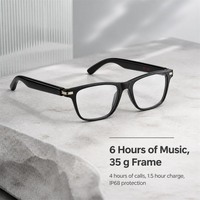 Lunettes de traduction IA en temps réel multilingues, lunettes audio intelligentes à oreille ouverte pour réunions d'affaires