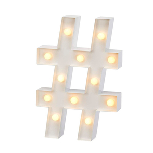 3D Hashtag Symbol Warm <b>Light</b> <b>Led</b> Lamp Decorative <b>Night</b> <b>Light</b> For Party Home Decoration - Product Image 2