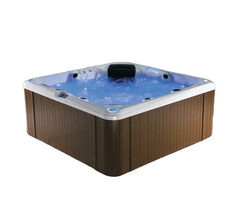 Tube de bain spa extérieur Grand spa avec baignoire Baignoire de massage contrôlée par ordinateur Piscine en acrylique de couleur blanche