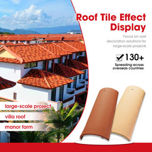 Teja de Cerámica Tiantong Color Amarillo Albaricoque, Diseño Moderno, Impermeable, Resistente al Viento y al Fuego, para Construcción de Villas en Nigeria - Product Image 1