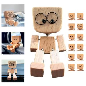 ของตกแต่งรถยนต์ไม้ ตุ๊กตา<span class=keywords><strong>ไม้</strong></span>ขยับได้ ของเล่นตลก ตกแต่ง<span class=keywords><strong>รถ</strong></span>ยนต์ แกว่งได้ พร้อมของเล่นแม่เหล็ก 12 แบบ ของขวัญ - Product Image 1