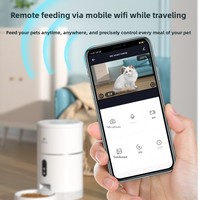 Distributeur automatique de nourriture pour chats avec caméra, application WiFi, alimentation à distance, grande capacité de 4 L, contrôle des portions programmées pour chats et chiens