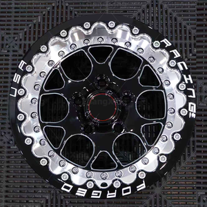 Nuevas Llantas de Aleación de Aluminio Beadlock para Carreras Todoterreno, Multirradio, 5x120, 5x114.3, 5x112, 6X139.7, 17-20 Pulgadas, Forjadas, Acabado Negro - Product Image 1