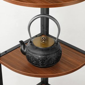 Bibliothèque moderne de luxe à 5 étages avec cadre en métal et panneaux en bois pour meubles de maison, bar, entrepôt, affichage de plantes, fleurs et livres - Product Image 4