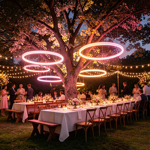 RGBW albero ruota luci anello decorativo esterno IP65 impermeabile <span class=keywords><strong>giardino</strong></span> <span class=keywords><strong>strada</strong></span> appeso luci festive del paesaggio <span class=keywords><strong>di</strong></span> illuminazione - Product Image 4