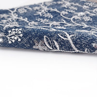 Nouveau produit 2026 : Tissu denim en coton et polyester avec broderie 3D à sequins pour vêtements