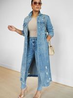 ZM1612 Nouvelle veste en jean décontractée d'automne ZM respirante avec de vraies poches pour femmes