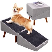 Multifunktionale Faltbare Atmungsaktive Hunde-Treppe Sofa-Treppe Bett-Rampe Doppelnutzen Haustier-Hocker Würfeldesign für Innenbereich Ganzjährig Nutzbar