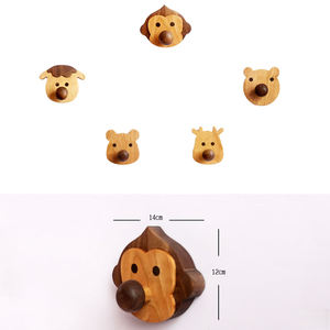 שינה דקורטיבי ילדי קוף צורת טבעי עץ קיר וו - Product Image 4