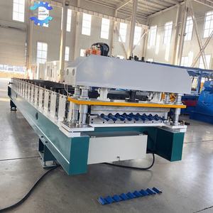 Équipement de production de tuiles de toiture en acier ondulé coloré pour petites maisons élégantes, machine de formage à rouleaux entièrement automatique - Product Image 3