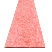 Feuille de laine de verre rose flexible pour les applications de construction Absorption acoustique renforcée feuille d'aluminium résistant au feu FSK A1