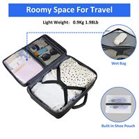 Grand sac à dos de voyage avec compartiment à chaussures 45 x 36 x 20 cm, bagage cabine, compatible avec ordinateur portable 15,6 pouces