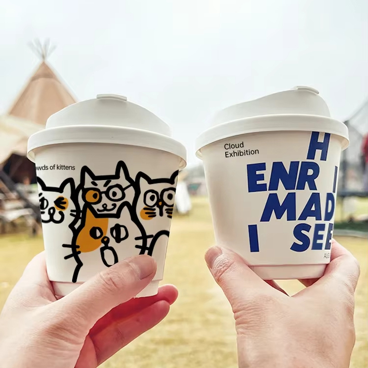 Custom Logo Recyclable Disposable Double Wall