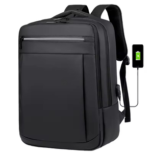 Sac à dos d'ordinateur portable unisexe personnalisé avec logo, durable, imperméable, multifonctionnel, pour étudiants, pour les voyages courts, avec port USB - Product Image 1