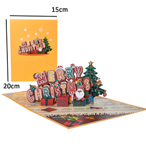 Merry Christmas <b>Gift</b> <b>Card</b> 3D Pop up Xmas Greeting <b>Cards</b> for Winter Holiday New Year - Product Image 6