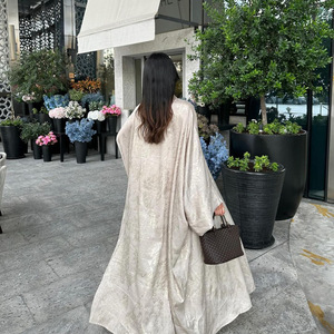 Abayas pour Femmes Dubaï, Robe de Soirée Musulmane <span class=keywords><strong>Caftan</strong></span> Marocain en Satin, Boubou Robe <span class=keywords><strong>Djellaba</strong></span> Femme 2025, Tendance - Product Image 2