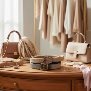 Cinturón de PP con Hebilla de Puntos de Leopardo de 5 cm Cuadrados para Mujer, Accesorios de Moda - Product Image 3