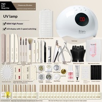 Nouvel ensemble complet d'outils de rangement pour nail art, pour débutants, usage domestique et professionnel, avec lampe de photothérapie 48W LED et vernis gel 3 en 1