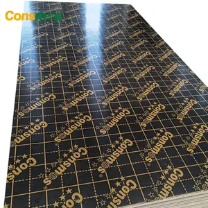 18mm Poplar Core Phenolic Glue Black Film Faced Plywood For Concrete Formwork