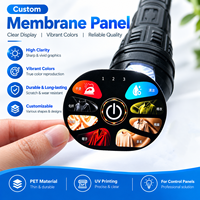 Panneau de membrane tactile LED personnalisé, membrane de recouvrement PET, autocollant frontal, panneau de membrane de commande, étiquette autocollante