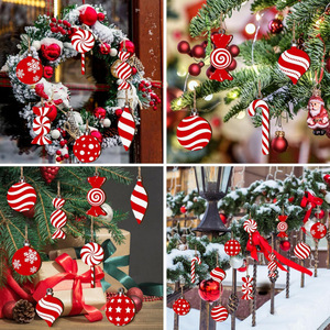 Bâtons de sucre décoratifs de Noël et sucettes suspendus à l'arbre de Noël pour l'artisanat, les fêtes de fin d'année et les cadeaux - Product Image 2